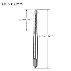 uxcell Metric Machine Tap M5x 0.8mm H2 High Speed