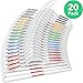 Vremi Clothes Hangers 20 Pack - Non Slip Durable Slim Plastic Hanger Set with Velvet Texture, Strips and Metal Hooks - Gray and Multi Color