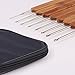 D-FantiX 20 Pcs Bamboo Crochet Hooks Set Ergonomic Knitting Hooks with Compact Carry Case