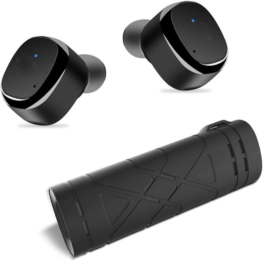 Wireless Earbuds, PBELE True Wireless Bluetooth Earphones with Lastest Auto Pairing Technology & Charging Case, High Quality Stereo Sound, Sweatproof Function and Long Playtime, Suit for iPhone, iPad, Samsung, Sony, Huawei Smartphone - Sport Black