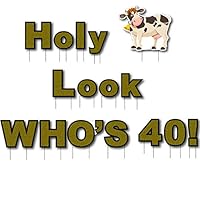 Oversize Planner by ABI Digital Solutions 40th Birthday Outdoor Yard Sign Decorations - HOLY Cow Look Who