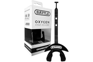 Battle Sports Science Oxygen Lip Protector Mouthguard with Connected Strap, Black