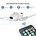 FKANT Bluetooth Headphones, Upgrade Version Stereo Bluetooth Eurbuds V4.1 Wireless Headphones Earphones with Mic, CVC6.0 Noise Cancellation Compatible for iPhone X 8 7 Plus Android (White)