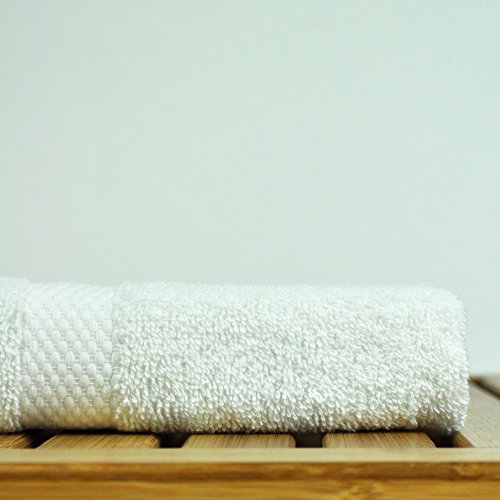 Luxury Hotel & Spa Towel Turkish Cotton Wash Cloths - White - Honeycomb - Set of 12