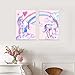 Purple Verbena Art Rainbow Unicorn Pictures for Children Walls Décor Watercolor Painting Artwork Canvas Print Wall Art for Kids Girls Bedroom Decoration Daughter Gifts,Framed 2 Pcs of 12x16 Inches