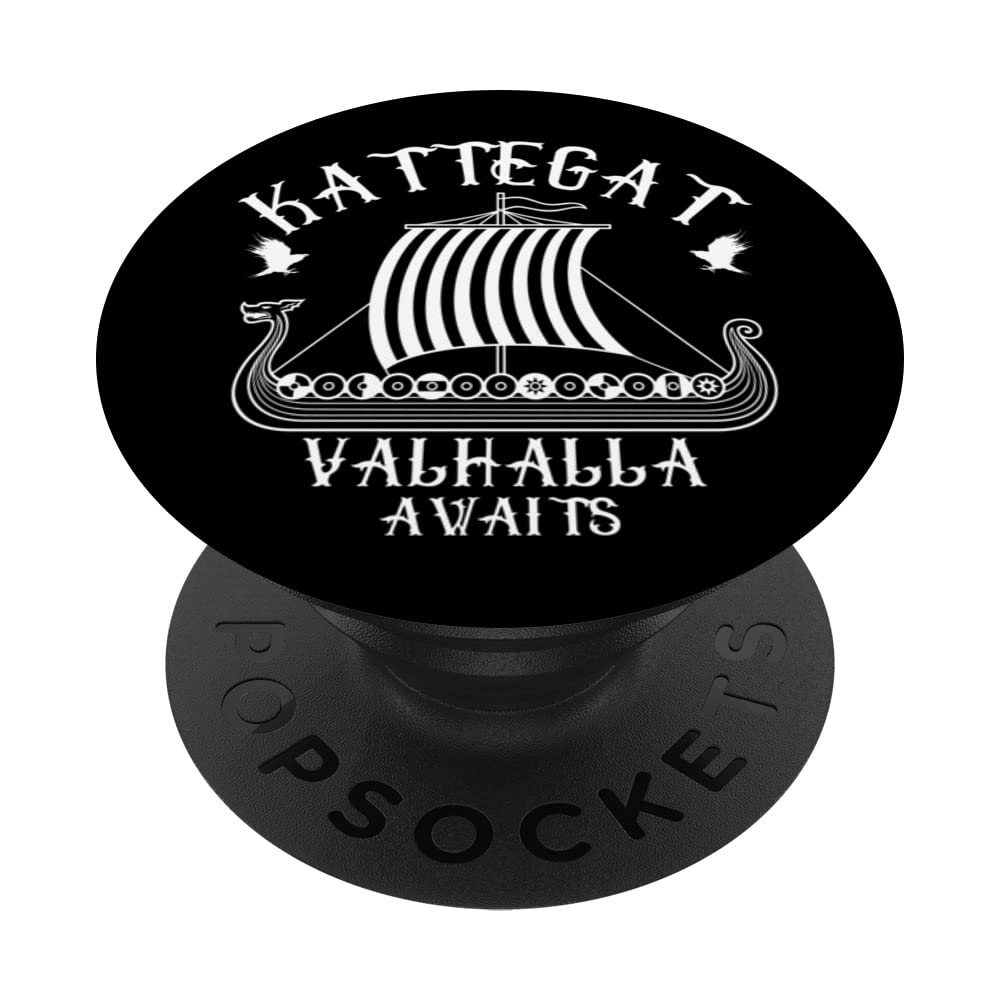 Norse Mythology Viking Ship Kattegat Valhalla Awaits Viking PopSockets Swappable PopGrip
