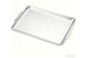 40X28 cm Large Serving Platters, Stainless Steel Heavy-Duty Large Serving Trays, Silver Rectangular Plates for Food, Fruit, P