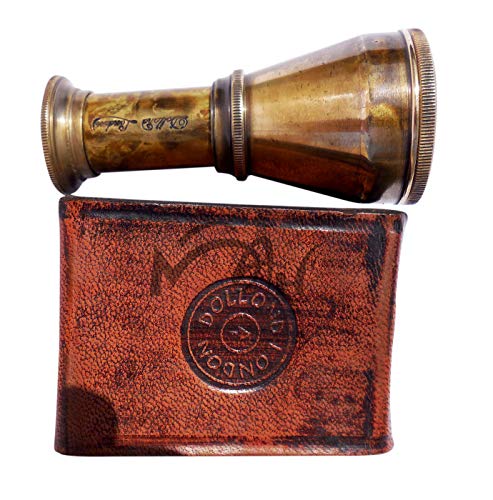 MAH Pocket Telescope with Leather Box - Best Gift for Anyone. C-3230