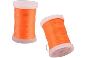 ZSHJGJR Archery Bowstring Serving Thread 2Pcs - 400D 3 Strands .020 inch Thickness Nylon Bow String Serving Thread for Compound Recurve Bow Tying Peep Sight Nock Point