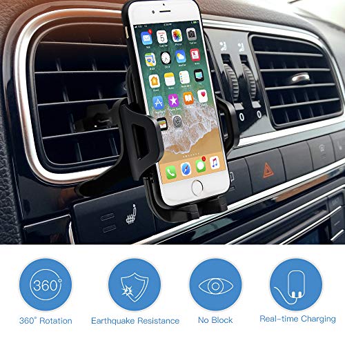 Sonkir Car Phone Mount, Dashboard & Windshield Cell Phone Holder Stand with One-Touch Design 360° Rotation for iPhone, Galaxy, Google Nexus, LG, Huawei and More - Thumbnail 2