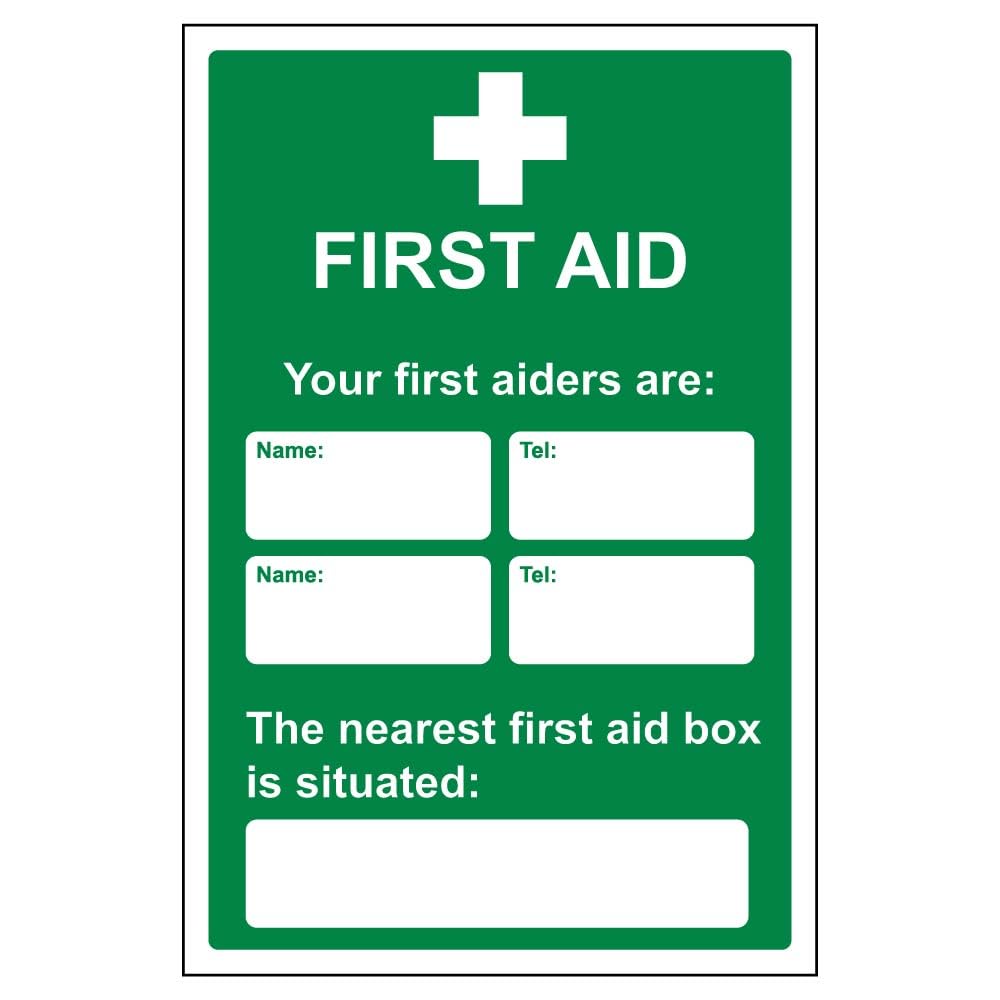 V Safety First Aid General - First Aid/First Aiders/Location - 200 X 300mm — image 1