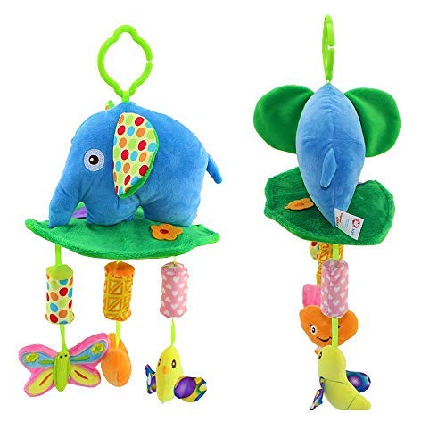 Sealive Baby Rattle Hanging Bell Toys for 3 Month Old Baby Girl Boy, Stroller Car Seat Crib Toy Soft Plush Development Toys for Newborn Infant Birthday Gifts