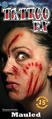 Tinsley Transfers Mauled Trauma Tattoo Makeup Adult Accessory