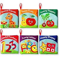 Cloth Books for Babies (Set of 6) - Premium Quality Soft Books for Toddlers. Touch and Feel Crinkle Paper. Safe and Fully Certified. Infant Books for Early Children Development