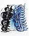Prettyou 5.5 Inches Large Crystal Plastic Hair Claw Banana Clips for Thick Hair Women,pack of 2 (Set1)