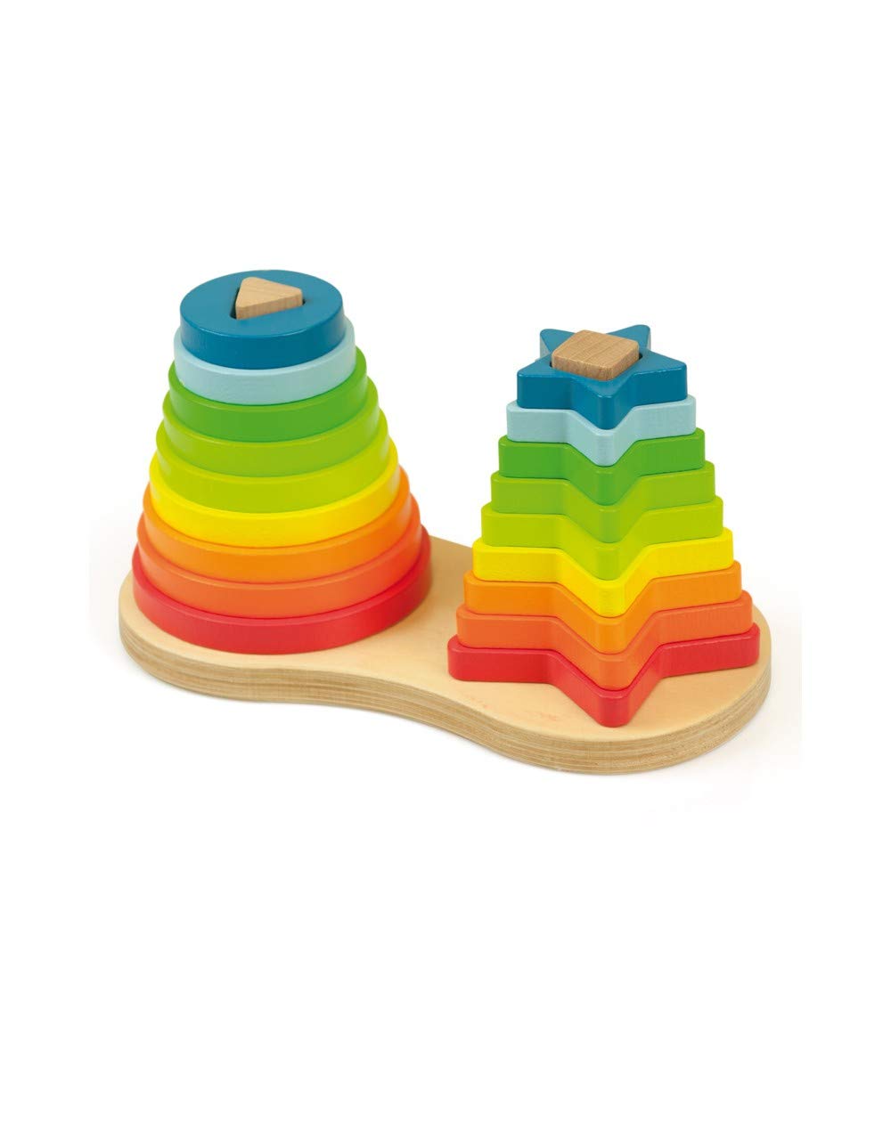 Andreu Toys 16429 "Rainbow Stackers Stacking and Sorting Game
