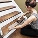 Anti Slip Safety Stair Treads: Adhesive Grip Tape Improves Traction on Steps, In Shower or Bathtub & Outdoor Areas - Clear Pre Cut Skid Resistant Strips - 24 x 4 Inch Stickers with Roller - Pack of 15
