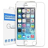 iPhone 5S Screen Protector, Maxboost® iPhone 5S / 5 / 5C Glass Screen Protector - [Tempered Glass] [0.2mm] Ballistics Glass, 99% Touch-screen Accurate - Clear