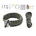 Gecko Equipments Adjustable Premium Paracord Bracelet with Survival kit and Fire Starter - Fits 8" to 9" Wrists