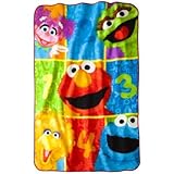 Sesame Street Super Plush Twin Size Blanket; 62