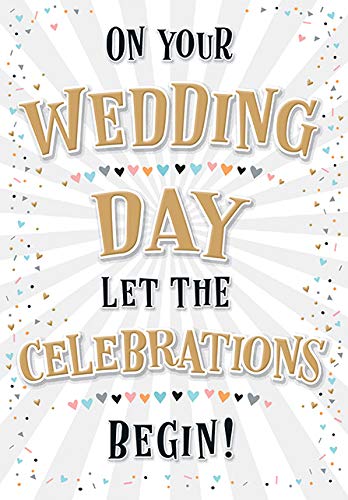 Piccadilly Greetings Modern On Your Wedding Card Celebrations - 7 x 5 inches