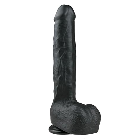 EasyToys Dildo XXL | 29.5 cm Riesen Dildo mit Starkem Saugnapf | Penis Nachbildung mit Hoden, Adern und Eichel