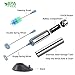 Milk Frother Wand Handheld Electric Whisk Battery Operated Foam Maker Portable Blender Mixer Foamer for Cappuccino Macchiato Coffee Frappe Latte Matcha Hot Chocolate, 2 Whisks Cleaning Brush and Stand