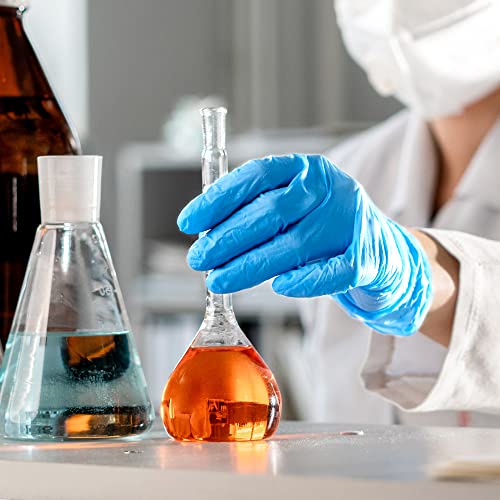 Schneider Nitrile Exam Gloves, 4mil, Blue, Medium 100ct Box, Gloves Disposable LatexFree