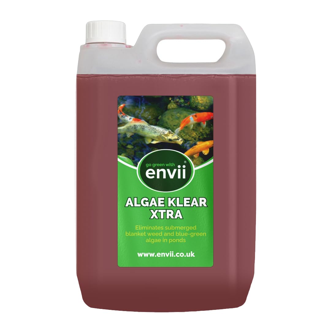 Envii Algae Klear Xtra – Blanket Weed Treatment for Ponds, Removes Blanket weed & String Algae, Safe for all Fish - 5L Treats 100,000 litres