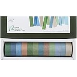 YUBBAEX 12 Rolls Washi Tape Set Natural Color Decorative Tapes for Arts, DIY Crafts, Bullet Journals, Planners, Scrapbook, Wr