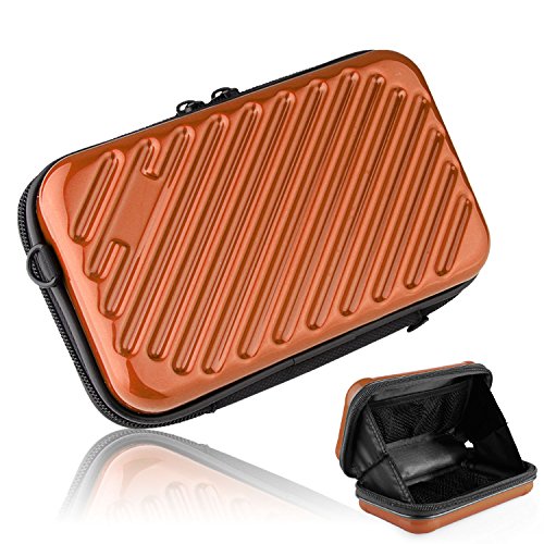 Hltd 2.5" HDD Hard Drive Bag Travel Storage Carrying Case Bag Pouch for Electronic Computer Cell Phone iPad Accessories USB Cables Power Banks Hard Disk (Orange) - Thumbnail 7