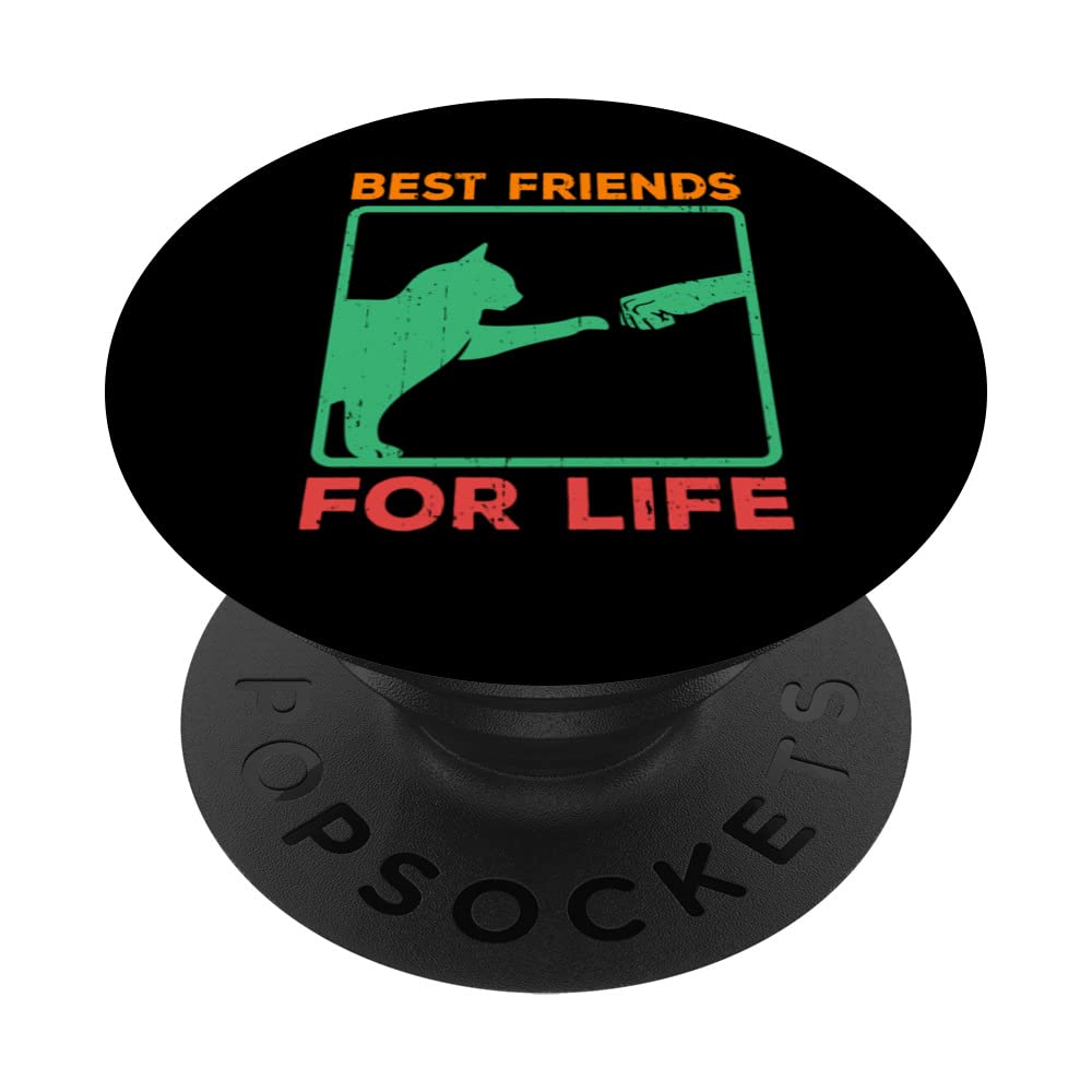 Cat Best Friends For Life Cat Lover PopSockets Swappable PopGrip