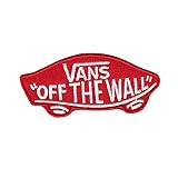 Vans off the Wall SKATEBOARD RED IRON ON PATCH