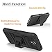 Galaxy Mega 2 Case, Combo Shell Cover Kickstand with Built-in Holster Locking Belt Clip+Circle(TM)Touch Screen Pen And Screen Protector-Black