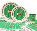 Football Party Supplies Kit for 30 - Includes Dinner Plates, Dessert Plates, Cups, Napkins, Perfect for Game Day, Tailgate & Birthday Celebrations