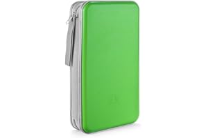 LIOVODE DVD Case, 96 Capacity CD Case Portable CD Case Holder Storage Hard Plastic DVD CD Wallet Holder Organizer for Car