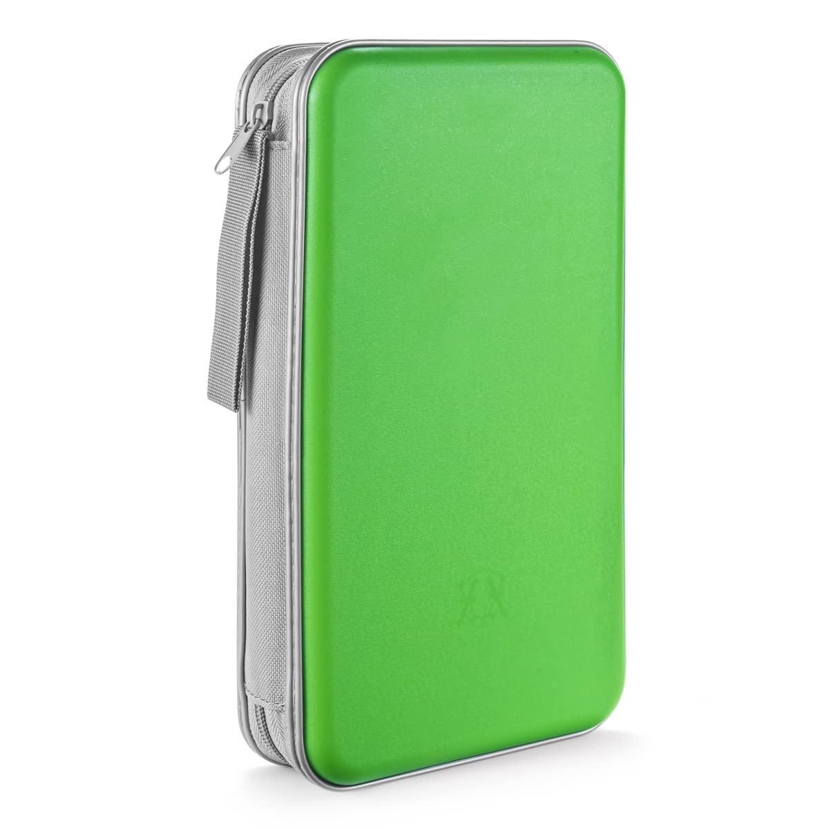 LIOVODE CD Storage Bag, 96 Capacity CD Holder Storage Organizer Hard Plastic Media Disc Wallet for Car (96 Capacity, Green)