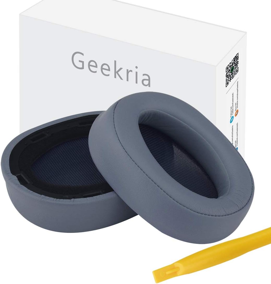 Geekria Replacement Ear Pads for Sony MDR-100ABN, WH-H900N Headphones Ear Cushions, Repair Parts (Moonlight Blue)