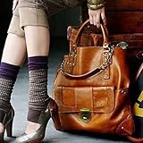 BST Trendy Woman's High Quality Brown Handbag With Brass Button by Evalent