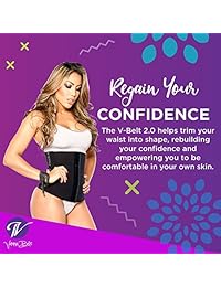 Vanna Belt: V-Belt 2.0 Entrenador de cintura   Torso largo   Diseñado con tecnología Flexi-Boning, proporciona cobertura sin costuras, y ayuda a mejorar la postura