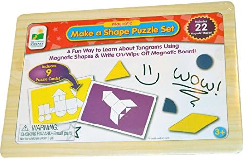 The Learning Journal Magnetic Make A Shape Puzzle Set 22-Shapes and Dry Erase Board