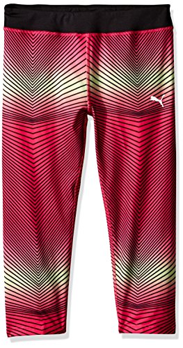 PUMA Big Girls' Athletic Capri Leggings, Black, XL (16)