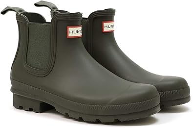 hunter chelsea boots dark olive