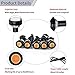 YITAMOTOR 10 Pack LED Eagle Eye Bulbs Amber Car Motorcycle Daytime Running Lights DRLs Fog Signal Backup Reverse Power Wheel Front Grill Bumper License Plate Universal Light