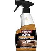 Weiman Leather Cleaner, Conditioner &amp; Protector, Car Interior &amp; Furniture | Cleans Conditions and Restores Leather Surfaces, UV Protectants Help Prevent Cracking or Fading