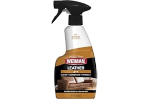 Weiman Leather Cleaner, Conditioner & Protector, Car Interior & Furniture | UV Protection from Cracking & Fading, All Finishe