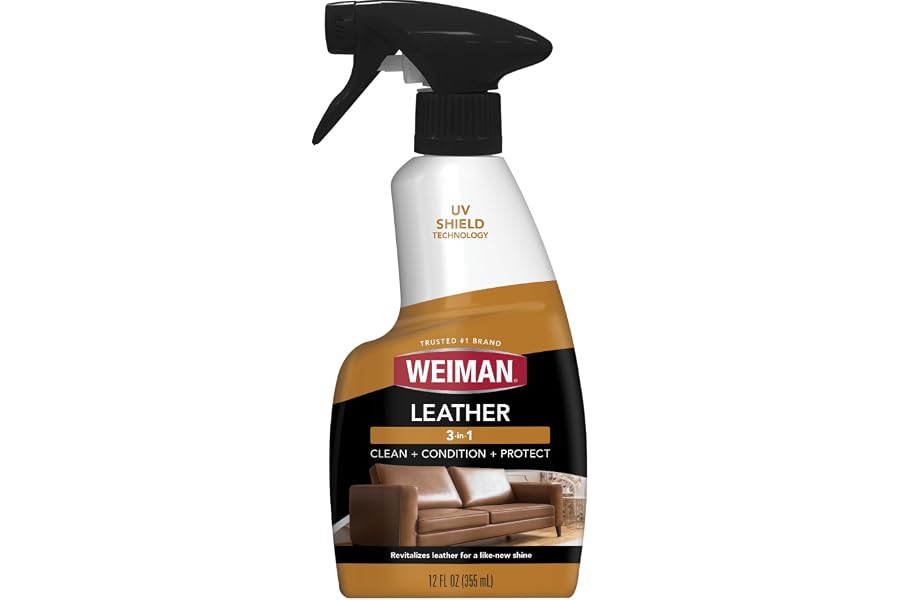Weiman Leather Cleaner & Conditioner - Cleans, Restores & Protects Leather, UV Protection Prevent Cracking & Fading, Auto, So