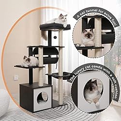 PEQULTI 51.4 Inches Modern Cat Tree Premium 6