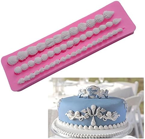 Efivs Arts DIY 3D Shell Chain Shaped Silicone Mold Fondant Mold Cupcake Cake Decoration Tool 6.75"