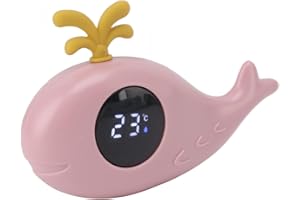 Baby Bath Thermometer, Cartoon Baby Water Thermometer for Bathroom (Pink)